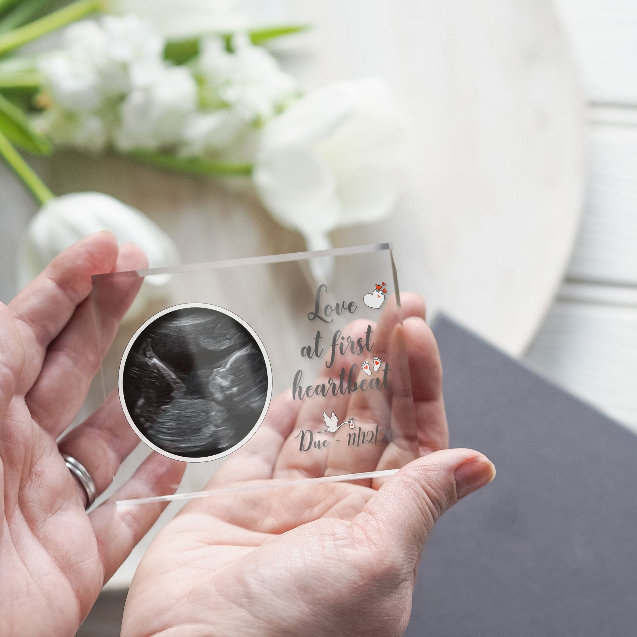 Ultrasound frame | sonogram frame | expecting mom gift | pregnancy keepsake | new baby scan frame | pregnancy reveal | baby shower gift PhotoBlock - Unique Prints