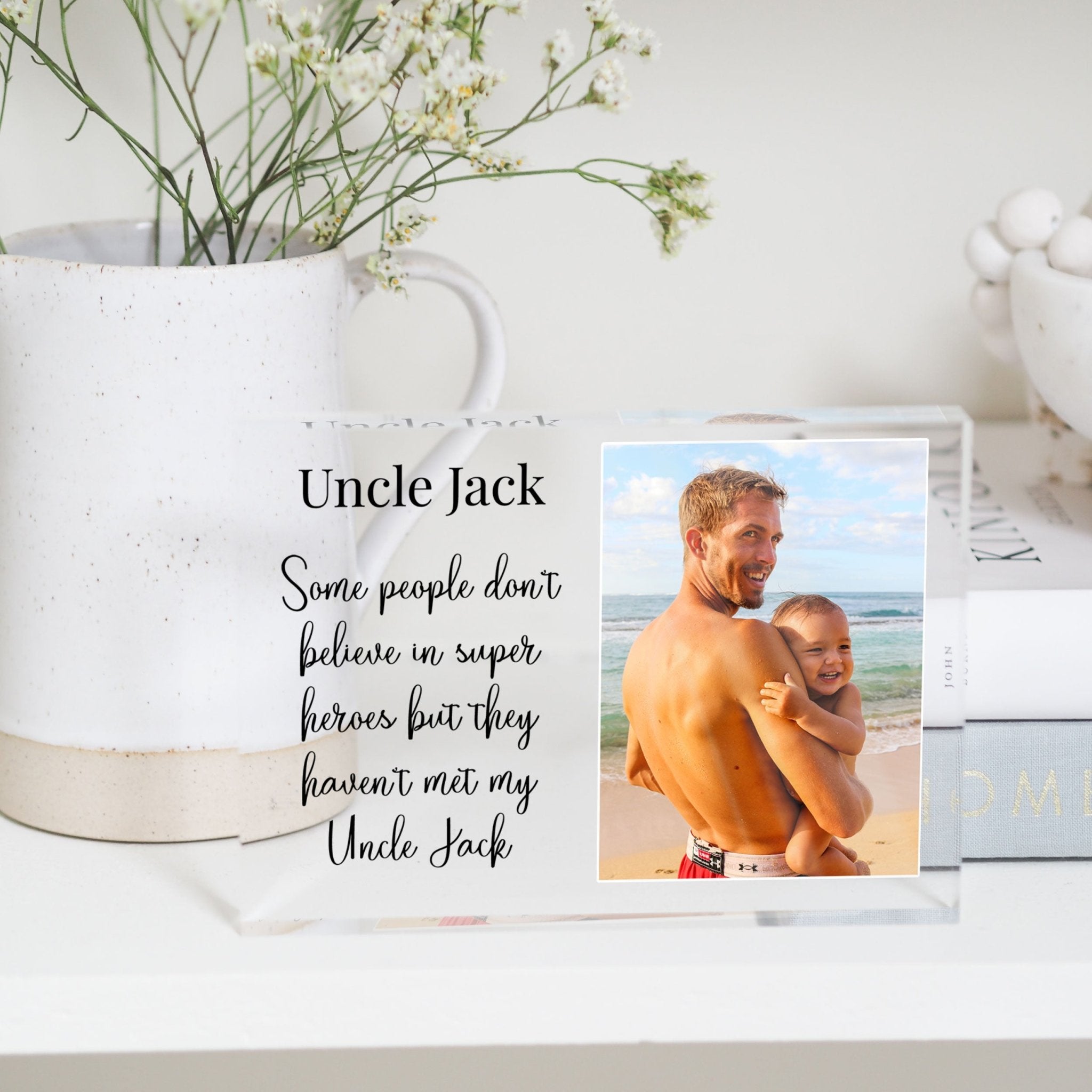 Uncle Picture Frame Gift For Uncle, Custom Picture Frame, New Uncle Gift for the Best Uncle Ever PhotoBlock - Unique Prints