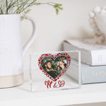 Load image into Gallery viewer, Valentines Gift Picture Frame, Custom Heart Frame For Husband, Wife, Girlfriend, Boyfriend, Custom Photo Frame For New Couples PhotoBlock - Unique Prints

