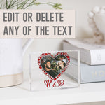 Load image into Gallery viewer, Valentines Gift Picture Frame, Custom Heart Frame For Husband, Wife, Girlfriend, Boyfriend, Custom Photo Frame For New Couples PhotoBlock - Unique Prints
