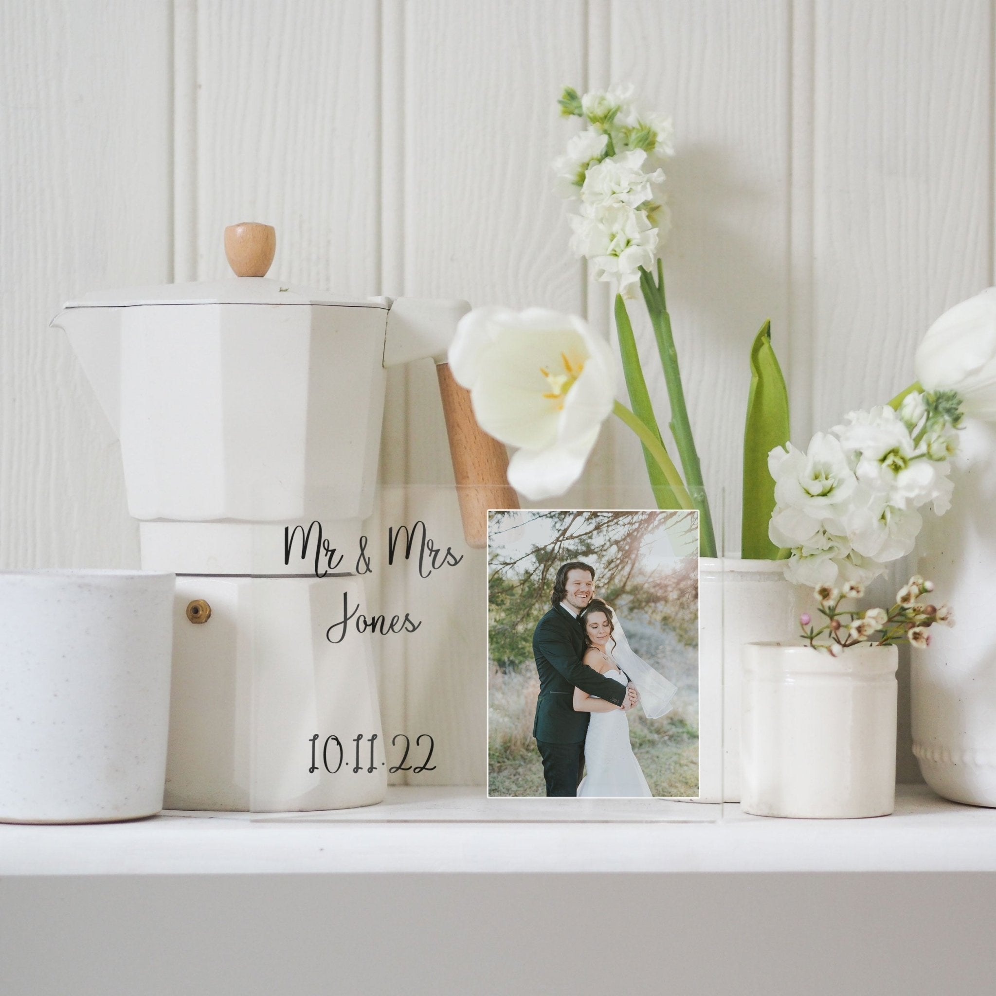 Wedding Photo Frame, Unique Wedding Gift, Custom Wedding Gift PhotoBlock - Unique Prints