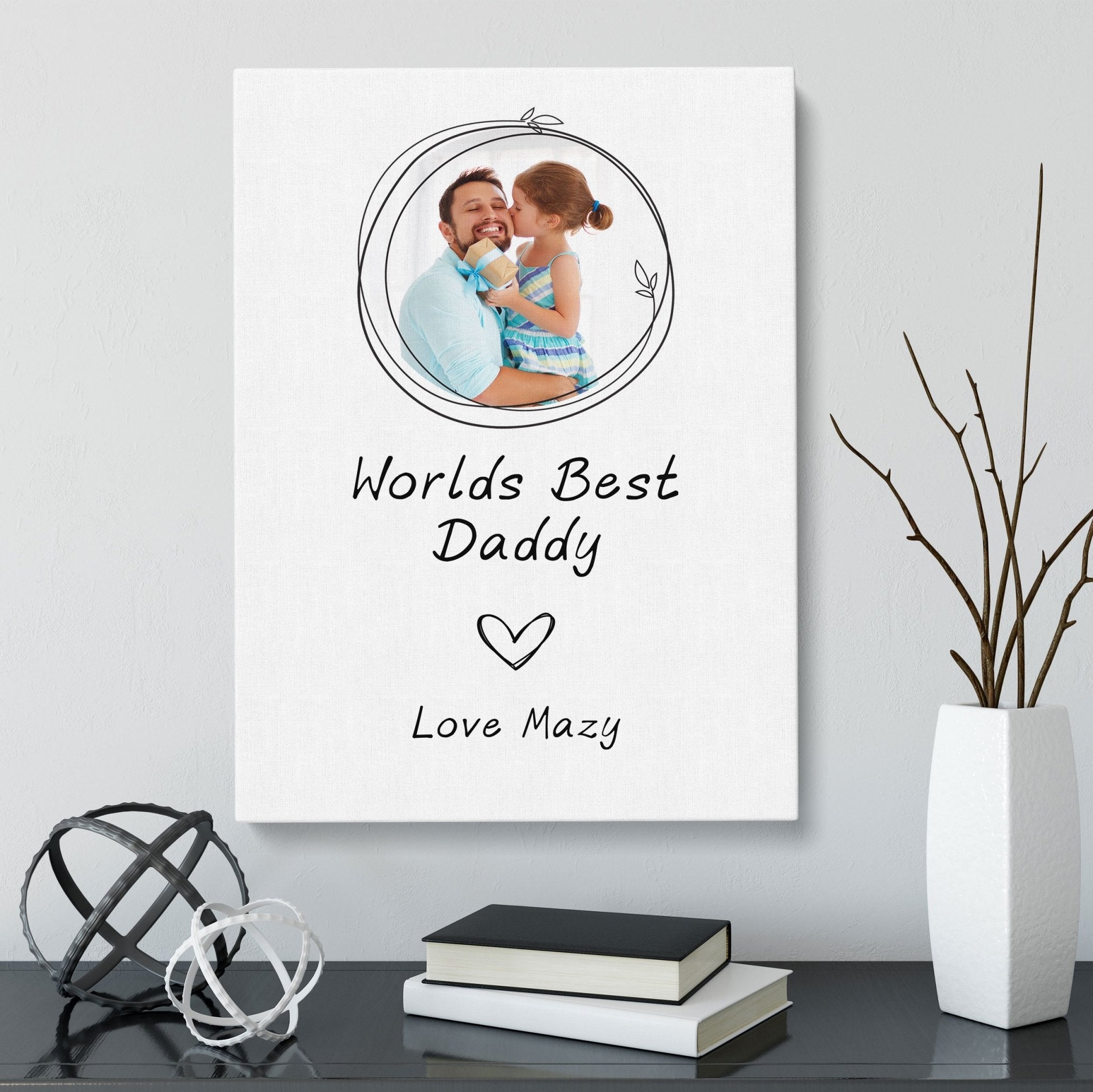 World's Best Daddy | Father's Day Gift | Personalised Canvas