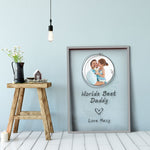 Load image into Gallery viewer, World&#39;s Best Daddy | Transparent Photo Frame | First Father&#39;s Day
